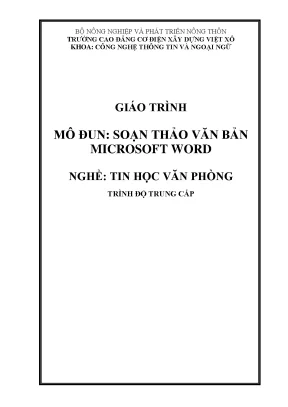 Giáo Trình Soạn Thảo Văn Bản Microsoft Word Dành Cho 