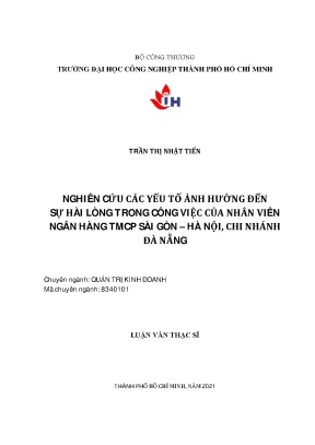 Yếu Tố Ảnh Hưởng Đến Sự Hài Lòng Trong Công Việc Của
