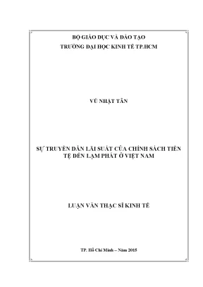 Sự Truyền Dẫn Lãi Suất Chính Sách Tiền Tệ Đến Lạm Phát