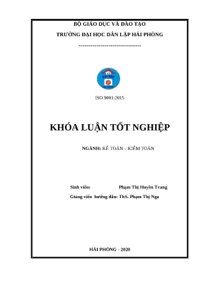 Khóa luận kế toán doanh thu chi phí & kết quả kinh doanh