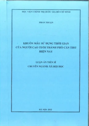 Khuôn Mẫu Sử Dụng Thời Gian Của Người Cao Tuổi Tại Cần Thơ