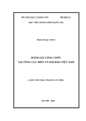 Đánh Giá Công Chức Tại Tổng Cục Biển Và Hải Đảo Việt Nam