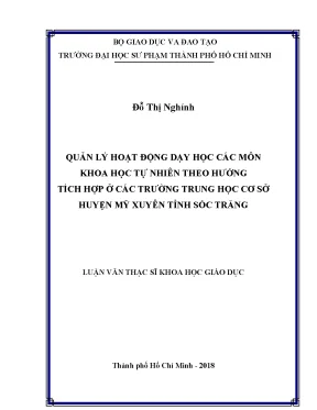 Quản lý dạy học khoa học tự nhiên tích hợp tại trường