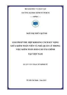 Giải pháp thu hẹp khoảng cách kỳ vọng giữa kiểm toán