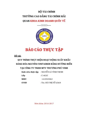 Quy trình xuất khẩu hàng hóa nguyên container bằng đường