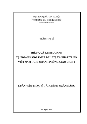 Nâng cao hiệu quả kinh doanh tại ngân hàng TMCP Đầu tư