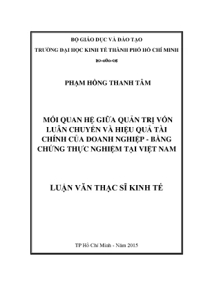 Nghiên cứu mối quan hệ giữa quản trị vốn luân chuyển và