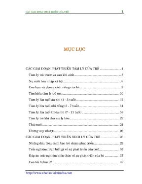 Các Giai Đoạn Phát Triển Của Trẻ Em