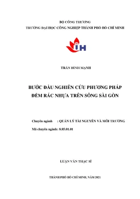 Nghiên cứu phương pháp đếm rác nhựa trên sông Sài Gòn