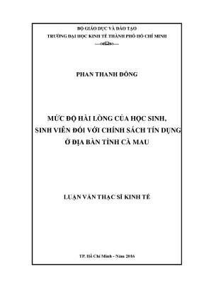 Mức độ hài lòng của sinh viên với chính sách tín dụng