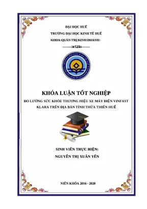 Khóa luận sức khỏe thương hiệu xe máy VinFast Klara tại Huế