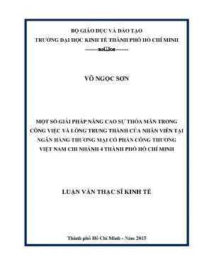 Giải pháp nâng cao sự thỏa mãn và lòng trung thành của