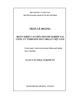 Cải Thiện Văn Hóa Doanh Nghiệp Tại Công Ty TNHH Kim May