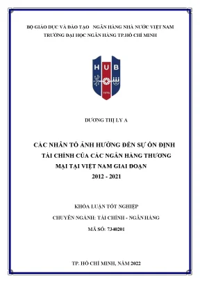 Nhân tố ảnh hưởng đến ổn định tài chính ngân hàng Việt