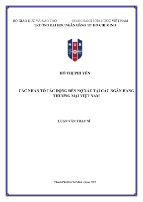 Nợ xấu ngân hàng Việt Nam: Các nhân tố tác động chính