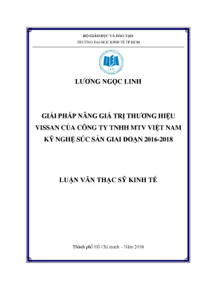 Giải pháp nâng cao giá trị thương hiệu Vissan giai đoạn
