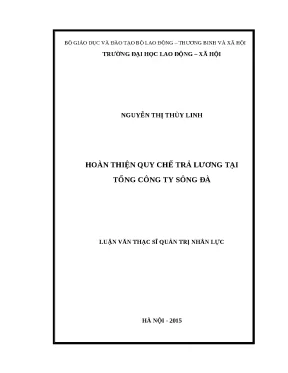 Cải Tiến Quy Chế Trả Lương Tại Tổng Công Ty Sông Đà