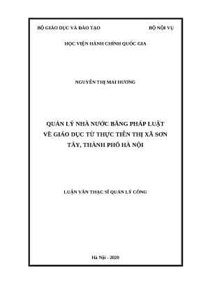 Quản lý nhà nước về giáo dục tại Sơn Tây, Hà Nội: Thực