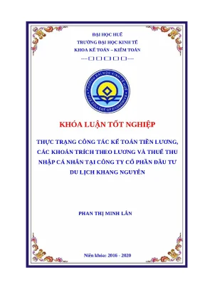 Phân Tích Kế Toán Tiền Lương và Các Khoản Trích Tại
