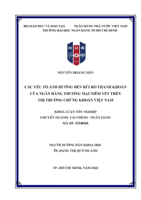 Yếu Tố Ảnh Hưởng Đến Rủi Ro Thanh Khoản Ngân Hàng Thương