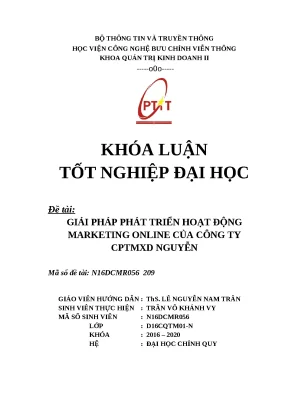 Giải pháp phát triển marketing online cho công ty CPTMXD