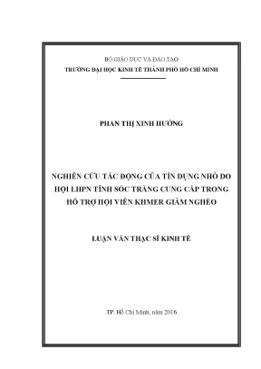 Nghiên cứu tác động của tín dụng nhỏ đến giảm nghèo cho