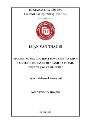 Giải pháp marketing mix cho cho vay khách hàng cá nhân
