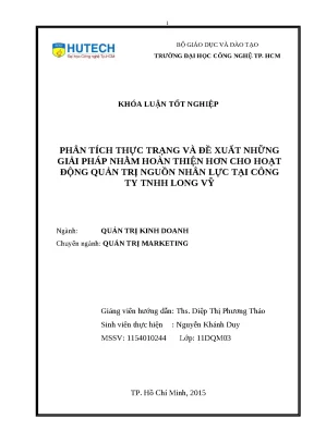 Phân tích & Giải pháp Quản trị nhân lực tại Long Vỹ