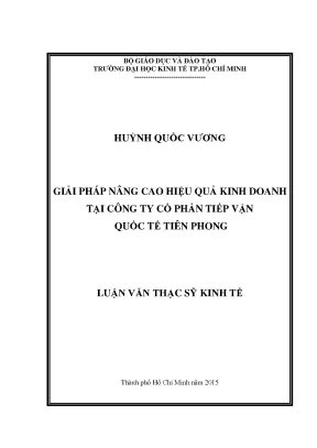 Giải pháp nâng cao hiệu quả kinh doanh tại công ty Tiếp