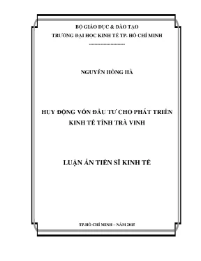 Luận án: Huy động vốn đầu tư cho kinh tế Trà Vinh