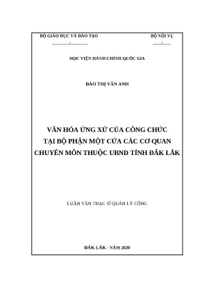 Nâng cao văn hóa ứng xử của công chức tại bộ phận một