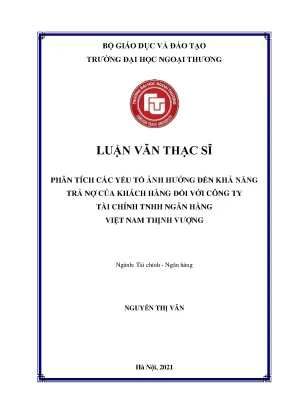Phân Tích Yếu Tố Ảnh Hưởng Đến Khả Năng Trả Nợ Của Khách