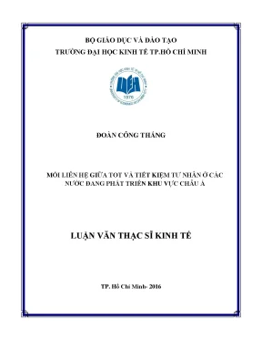 Mối Liên Hệ Giữa TOT và Tiết Kiệm Tư Nhân Ở Các Nước