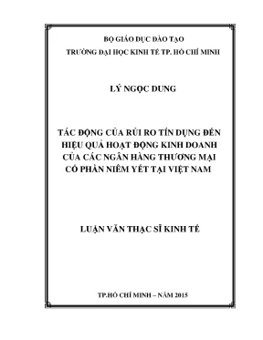 Luận văn thạc sĩ: Rủi ro tín dụng và ngân hàng TMCP