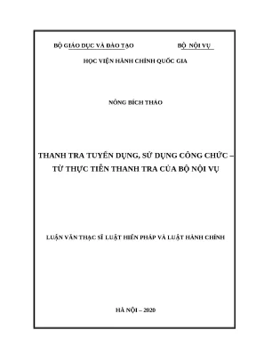 Thanh Tra Tuyển Dụng Công Chức: Thực Tiễn và Giải Pháp