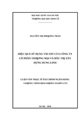 Nâng cao hiệu quả sử dụng tài sản tại Công ty Cổ phần