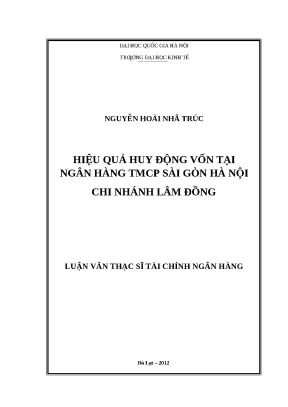 Nâng cao hiệu quả huy động vốn tại ngân hàng TMCP Sài