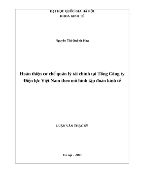 Cải thiện quản lý tài chính tại Tổng Công ty Điện lực