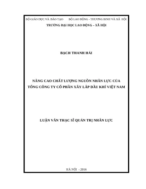 Nâng cao chất lượng nguồn nhân lực tại Tổng công ty Cổ