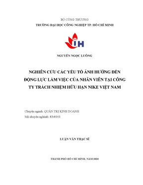 Yếu Tố Ảnh Hưởng Đến Động Lực Làm Việc Tại Nike Việt Nam