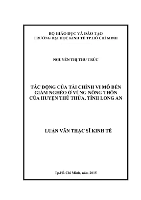 Tác động của tài chính vi mô đến giảm nghèo ở nông thôn