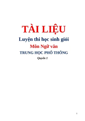 Hướng Dẫn Bồi Dưỡng Học Sinh Giỏi Ngữ Văn Lớp 12