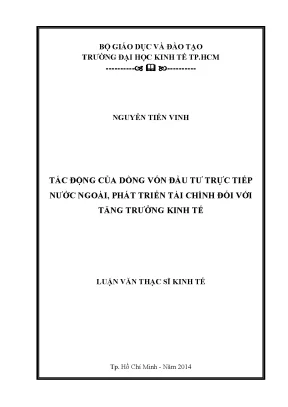 Tác động của FDI và phát triển tài chính đến tăng trưởng