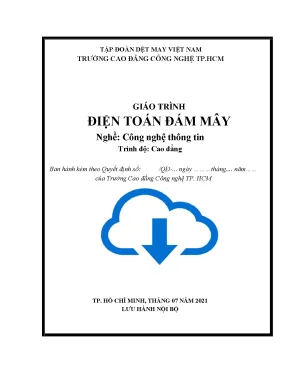 Giáo trình Điện toán đám mây (Full) cho ngành CNTT
