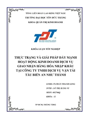 Giải Pháp Tăng Cường Hoạt Động Kinh Doanh Dịch Vụ Giao