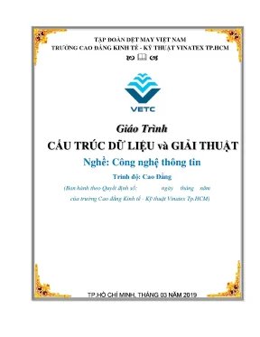 Giáo Trình Cấu Trúc Dữ Liệu và Giải Thuật Ngành Công
