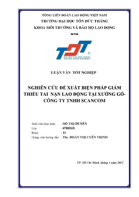 Giải Pháp Giảm Thiểu Tai Nạn Lao Động Tại Công Ty TNHH 