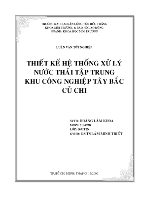 Luận Văn Tốt Nghiệp Khoa Môi Trường - Hoàng Lâm Khoa 610439B