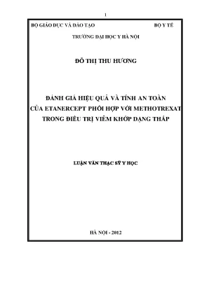 Hiệu quả và an toàn của etanercept embrel kết hợp