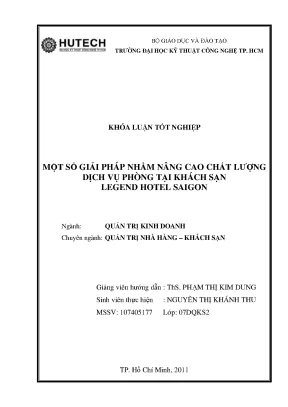 Giải pháp nâng cao chất lượng dịch vụ phòng tại Legend